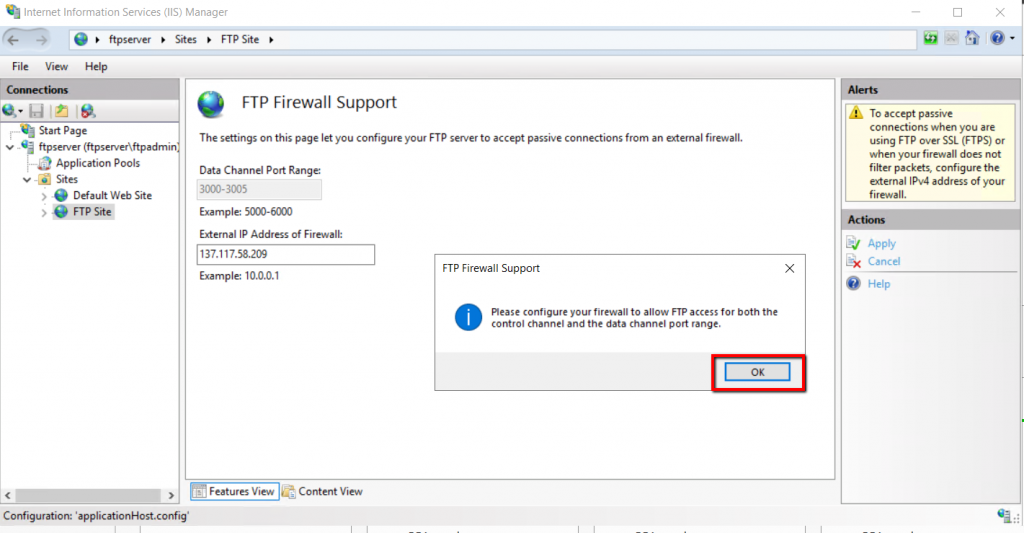 Configure FTP Server