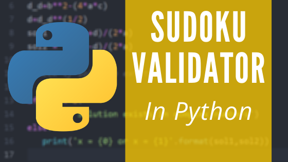 Sudoku Validator using Python
