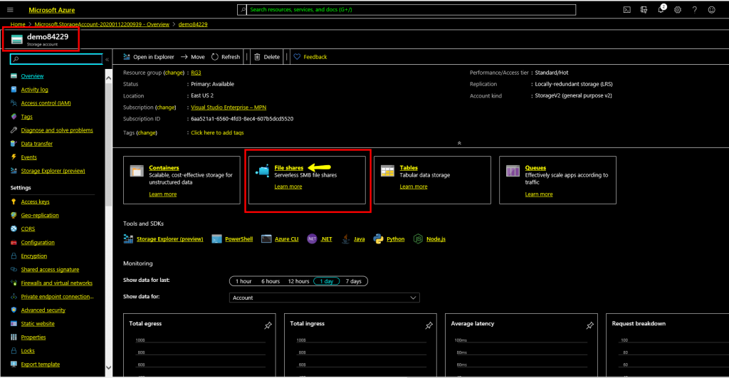 Mapping Azure Storage File-Share As Network Drive