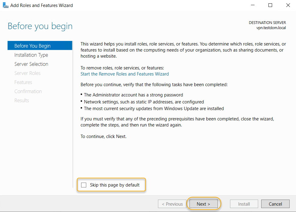 Setup a Secure VPN (SSTP) on Windows Server 2019