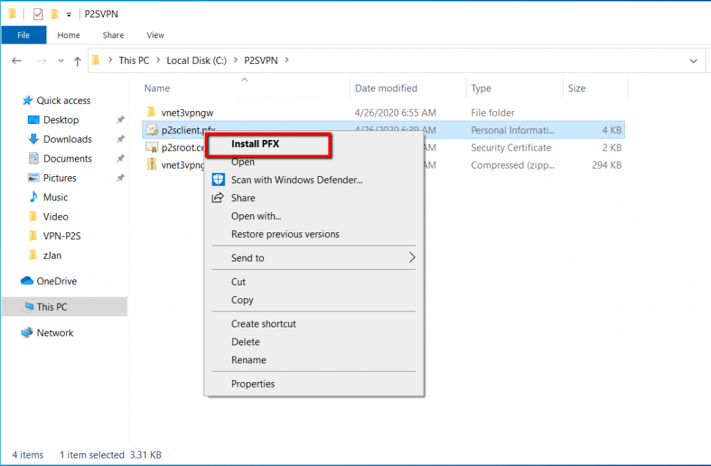 Azure Point to Site VPN Setup