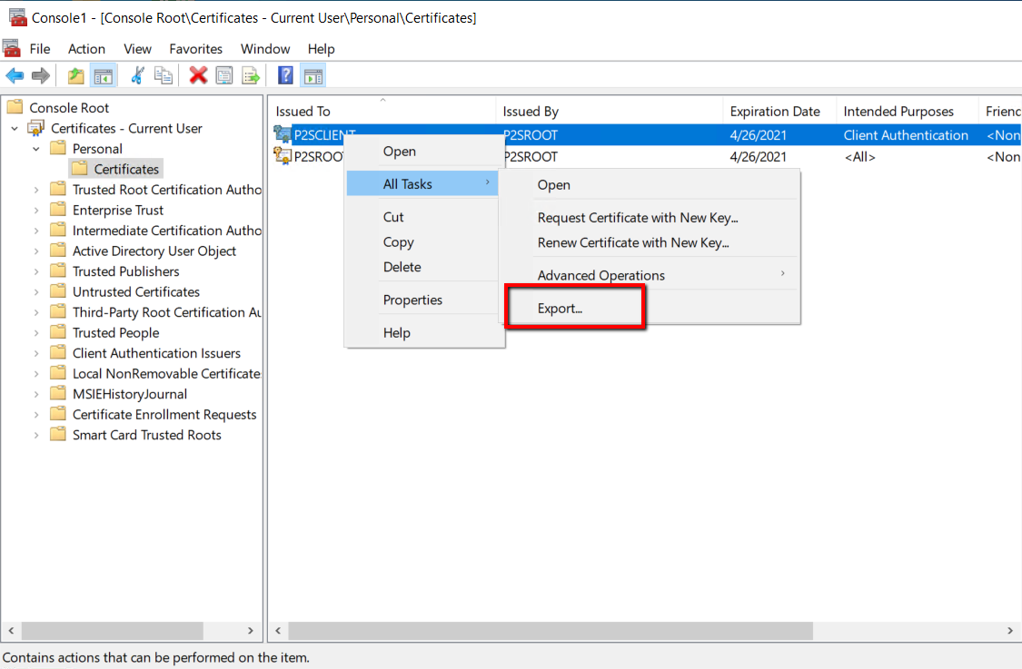 How to Quickly Setup Azure Point to Site (P2S) VPN - Mrigo Technologies