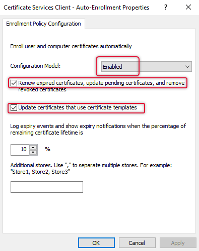 Configure Active Directory Certificate Services