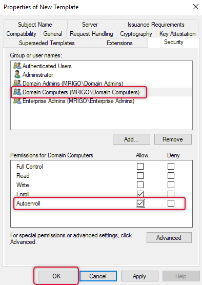 Configure Active Directory Certificate Services