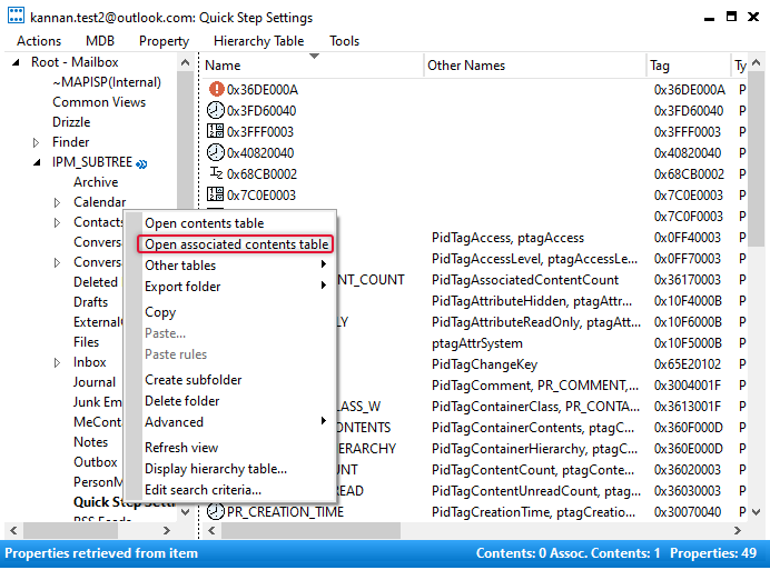 Import Outlook Quick Steps