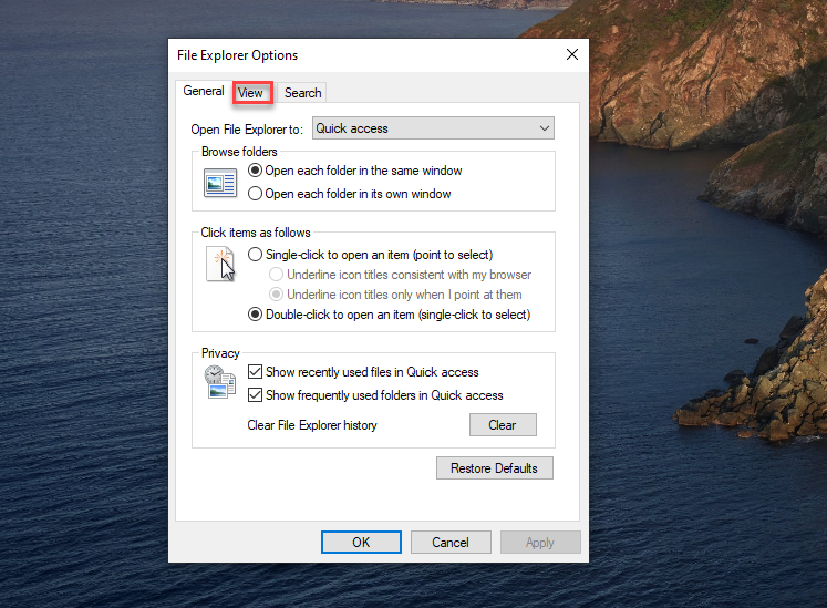 How to Show Hidden Folders in Windows 10