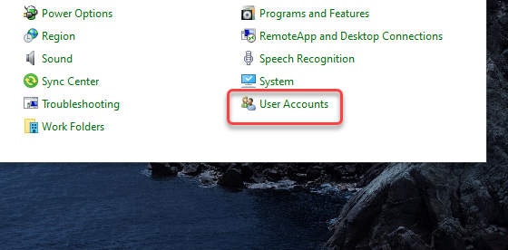 How to change user password in windows