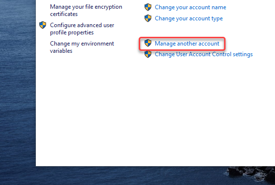 How to change user password in windows