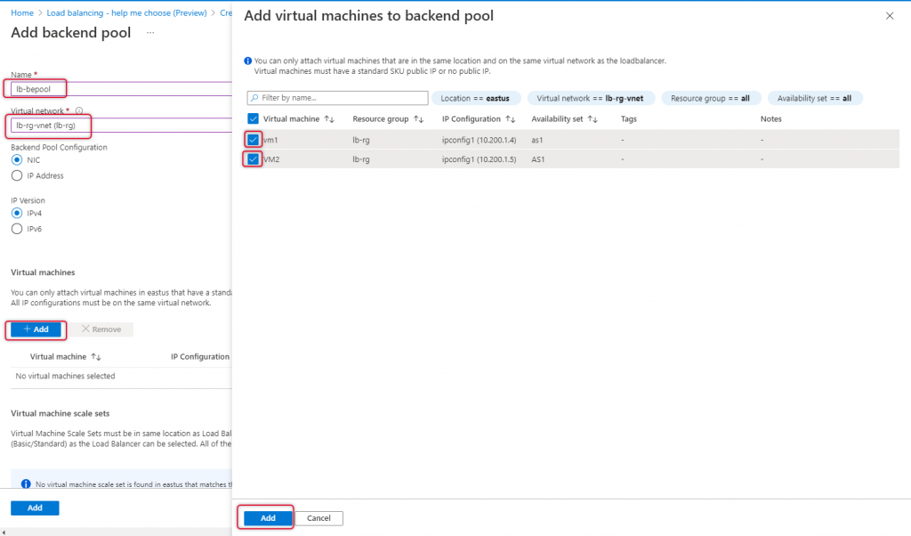 Create Azure Load Balancer