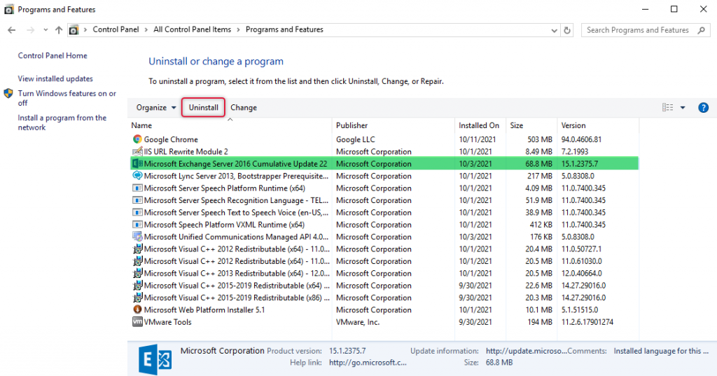 Migrate Exchange Server 2016 to 2019